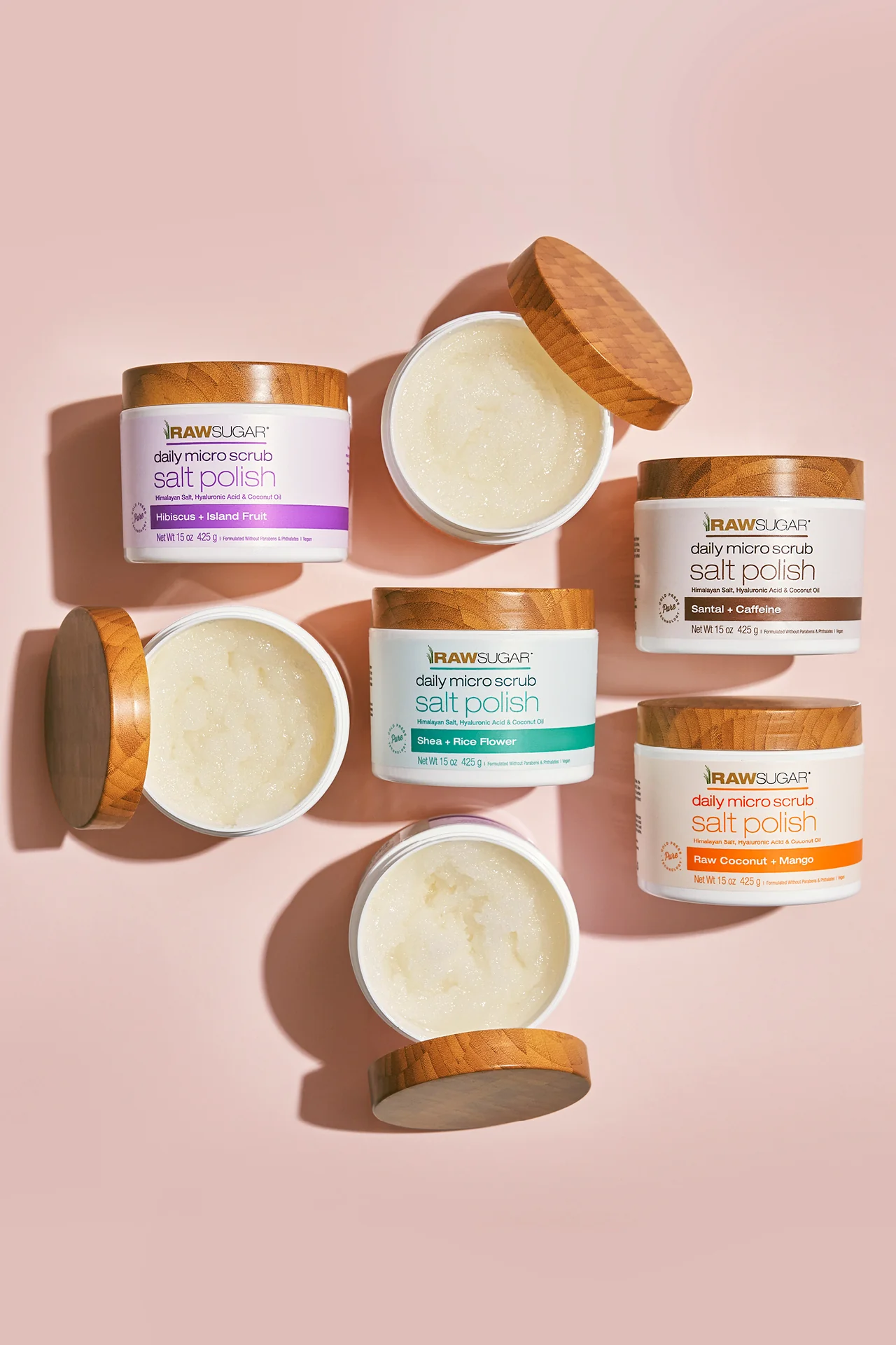 Daily Micro Scrub Salt Polish | Hibiscus + Island Fruit | 15 oz - Image 5