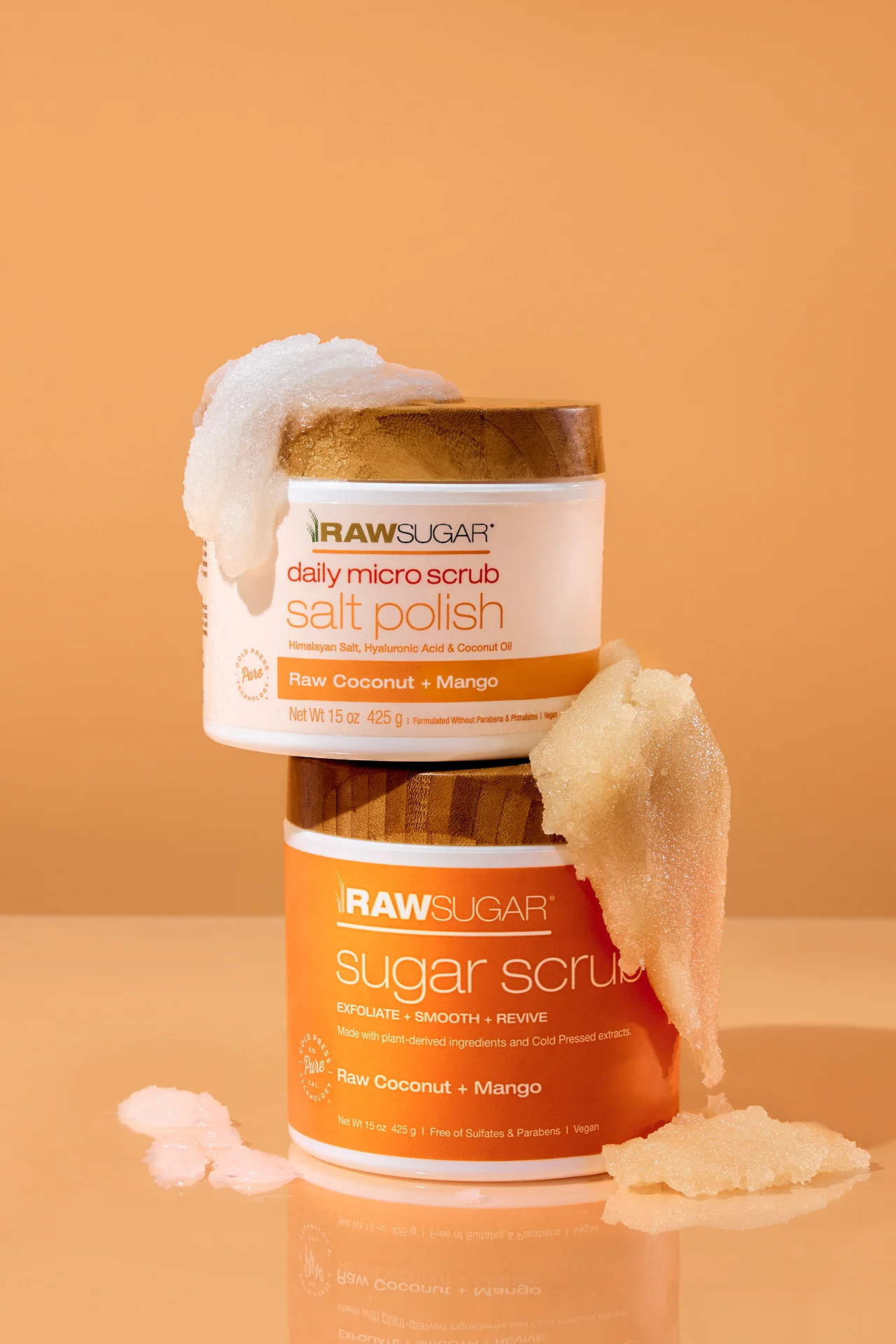 Daily Micro Scrub Salt Polish | Raw Coconut + Mango | 15 oz - Image 4
