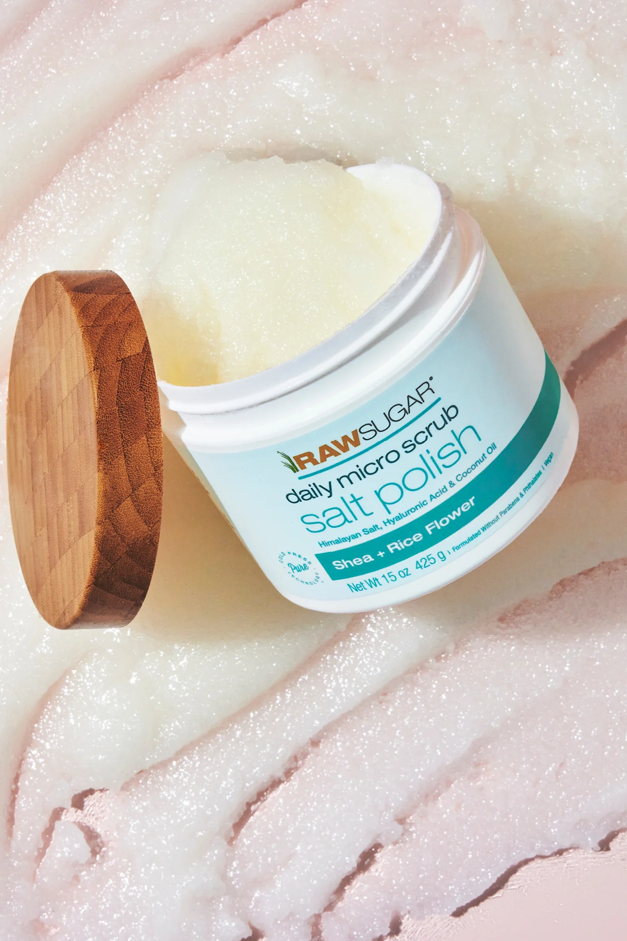 Daily Micro Scrub Salt Polish | Shea + Rice Flower | 15 oz - Image 3