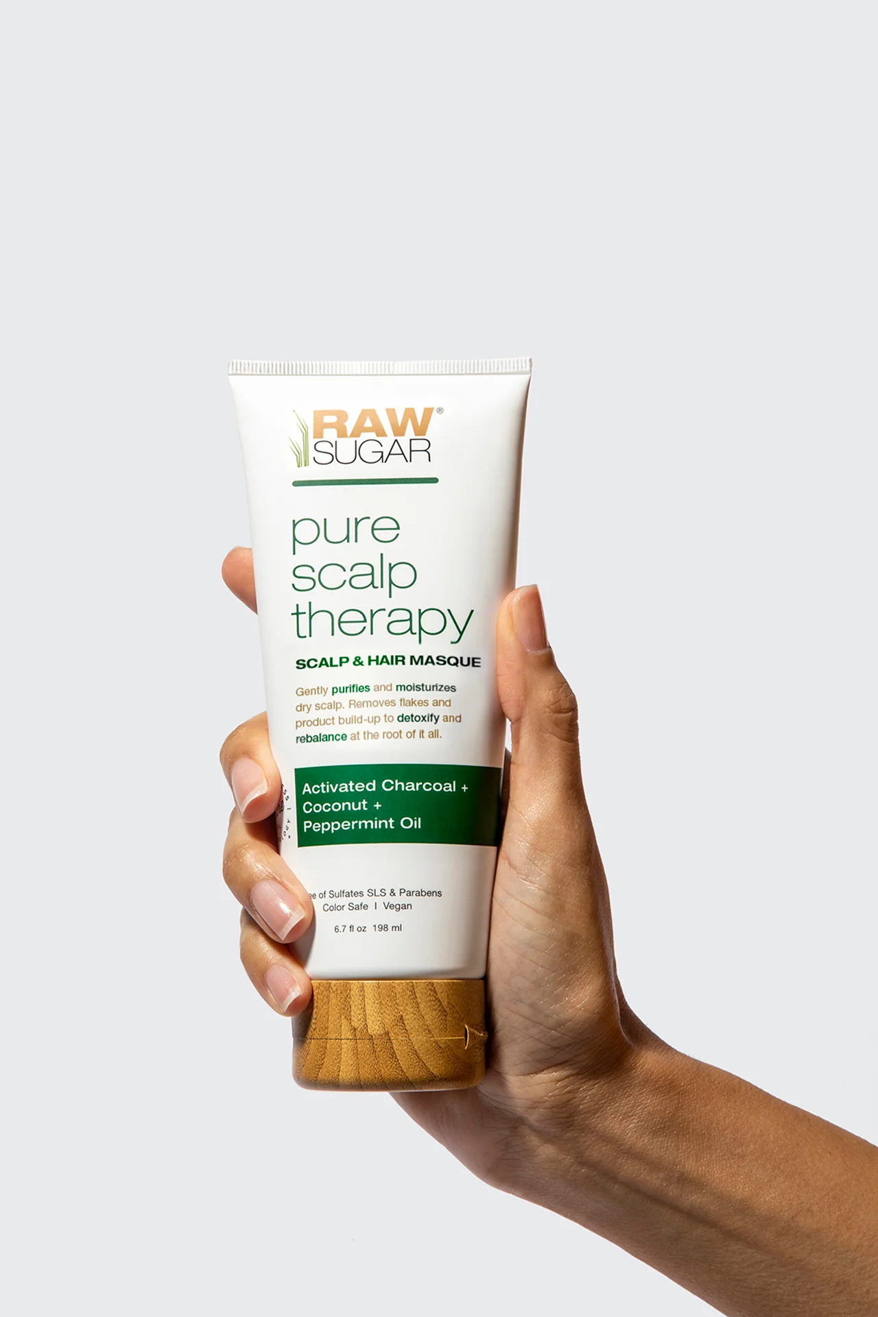 Pure Scalp Therapy - Scalp & Hair Masque | Activated Charcoal +  Coconut + Peppermint Oil | 6.7 oz - Image 3