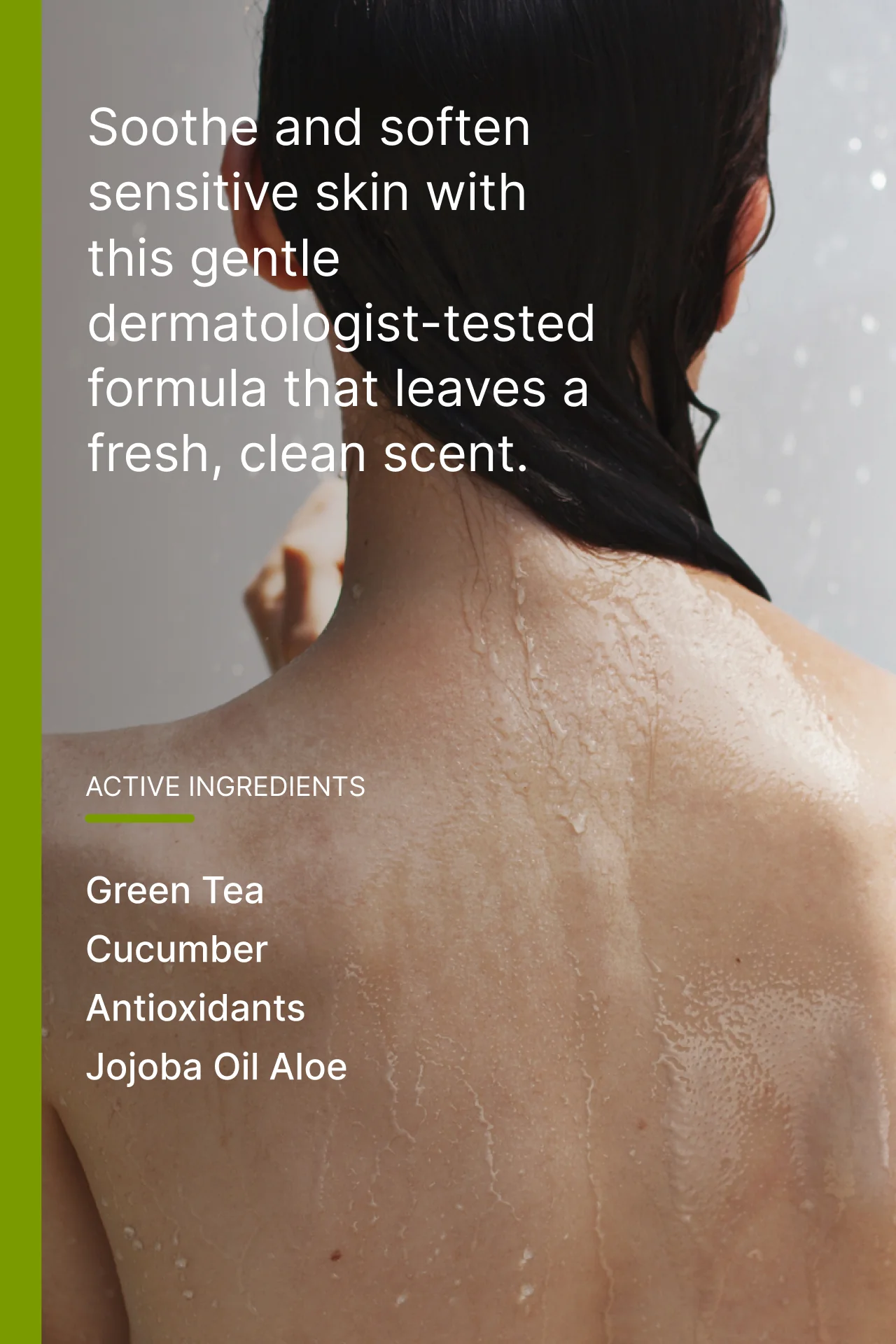 Simply Body Wash for Sensitive Skin | Green Tea + Cucumber + Aloe Vera | 25 fl oz - Image 5