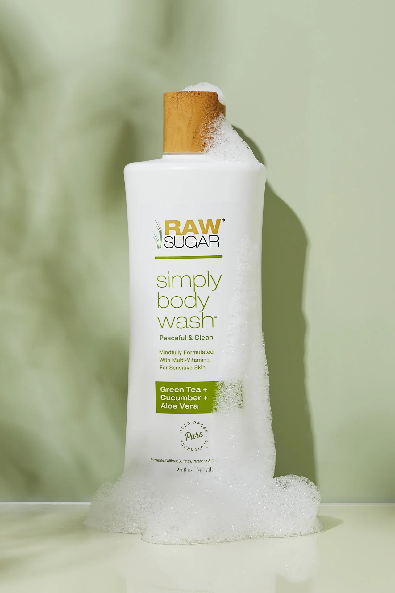 Simply Body Wash for Sensitive Skin | Green Tea + Cucumber + Aloe Vera | 25 fl oz - Image 7