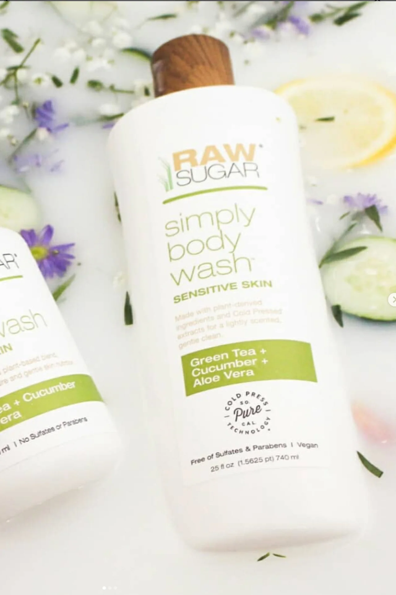 Simply Body Wash for Sensitive Skin | Green Tea + Cucumber + Aloe Vera | 25 fl oz - Image 9