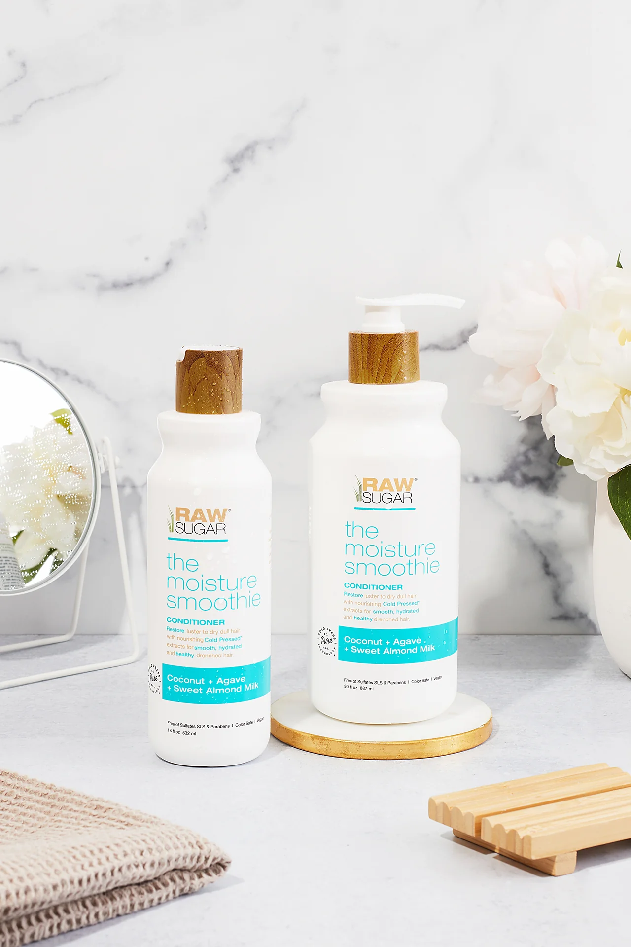 The Moisture Smoothie Conditioner | Coconut + Agave + Sweet Almond Milk | 30 fl oz - Image 5