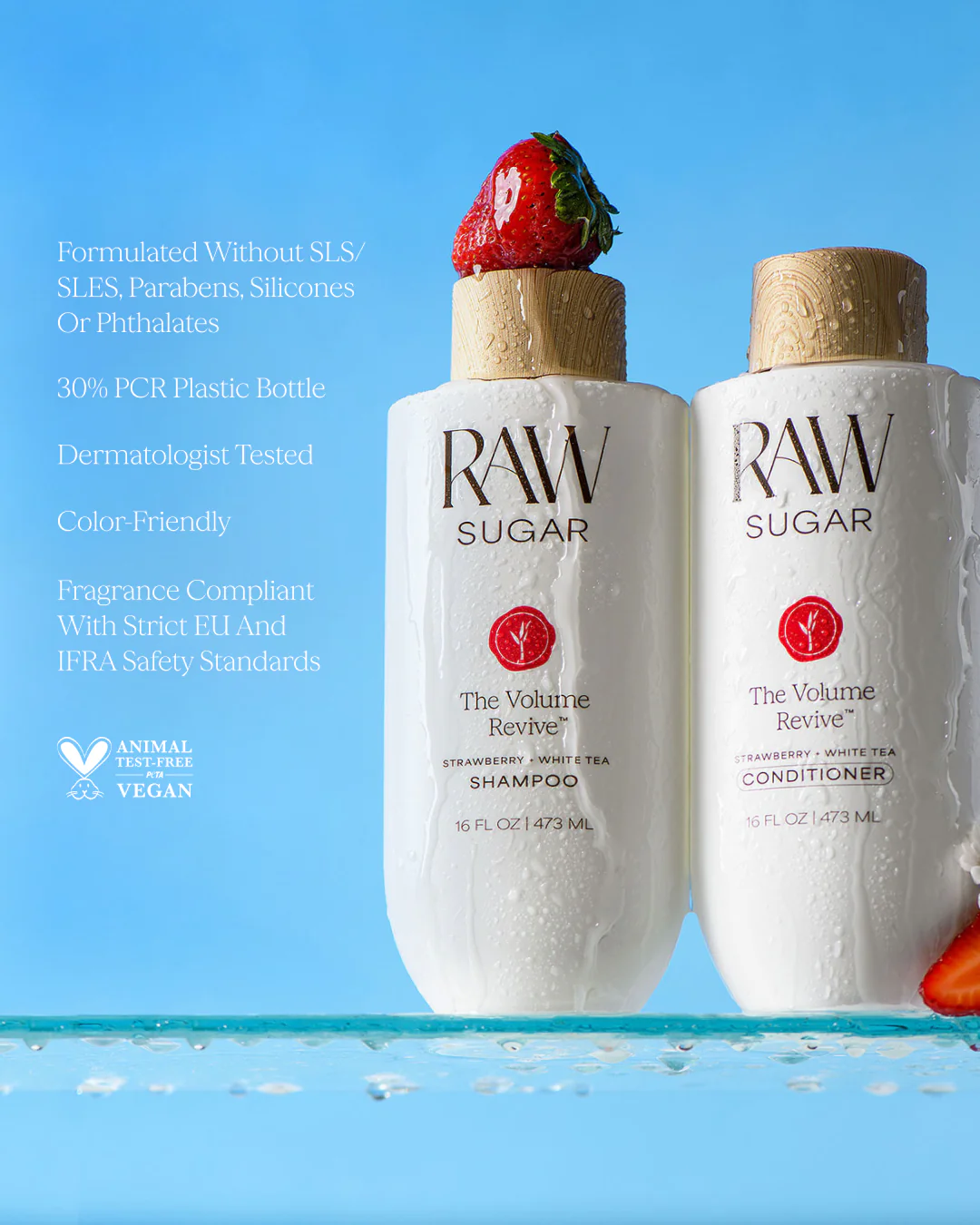 The Volume Revive Shampoo | Strawberry + White Tea | 16 fl oz - Image 4
